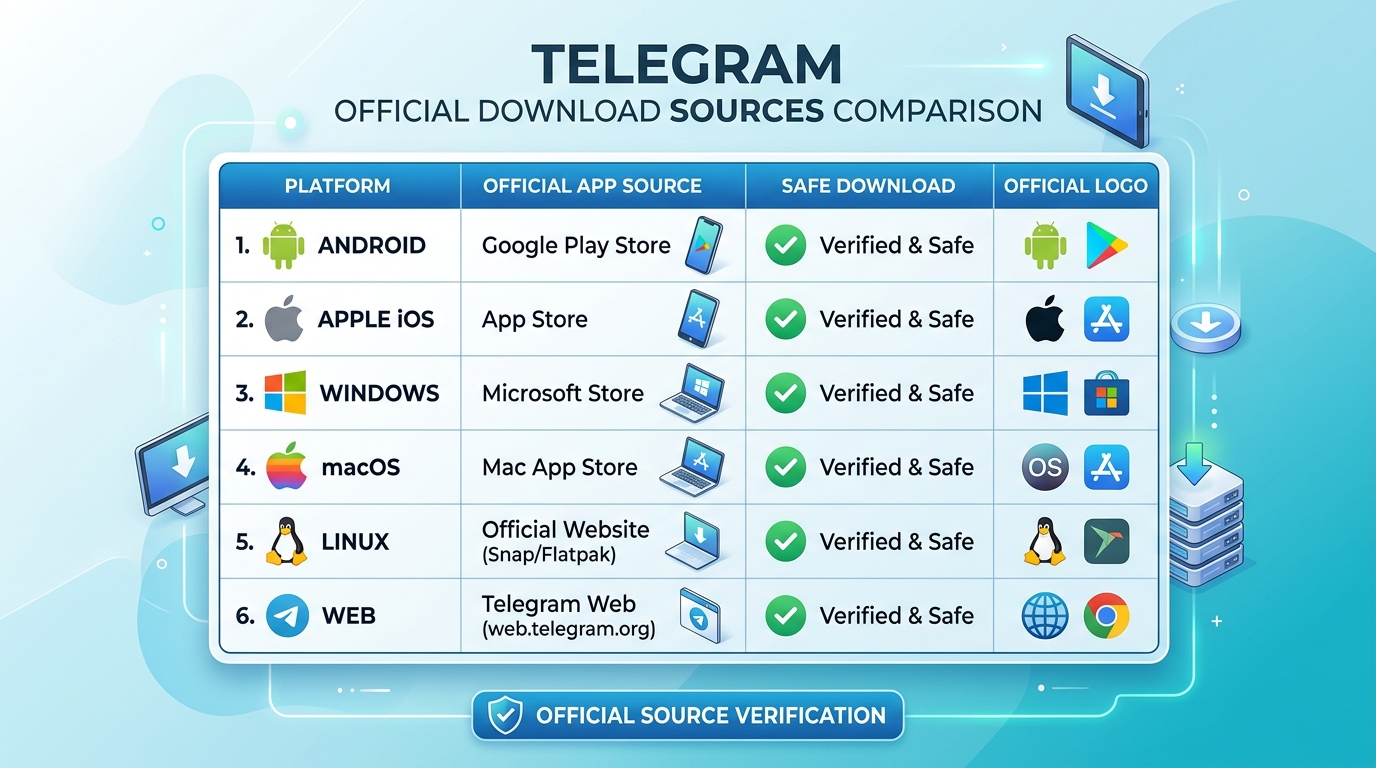 Telegram中文版全平台官方下载渠道对比表