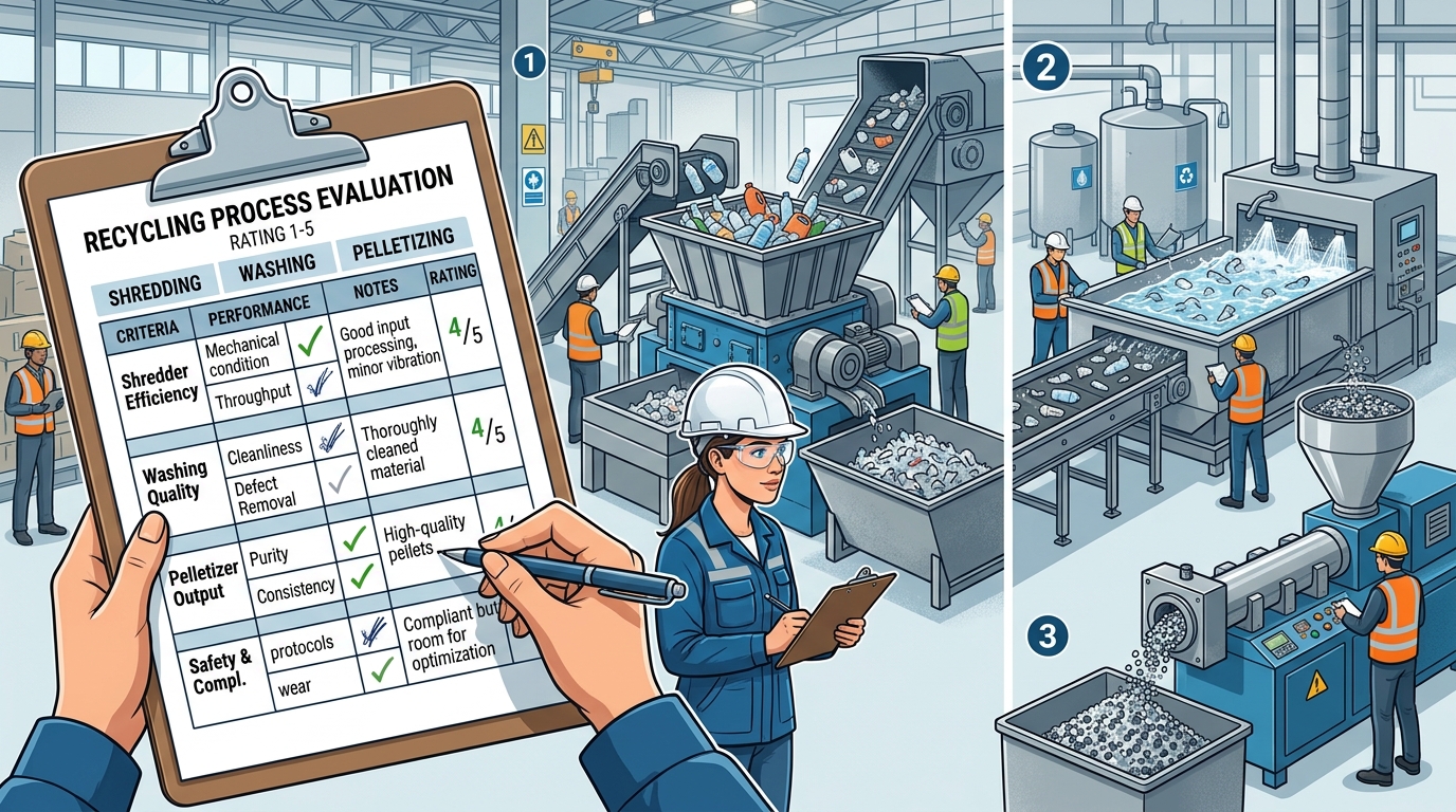 plastic recycling machine manufacturer vetting scorecard and audit checklist