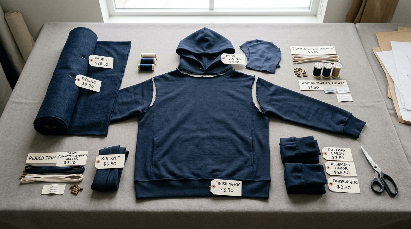 streetwear clothing manufacturers cost breakdown for a 400gsm heavyweight hoodie production run