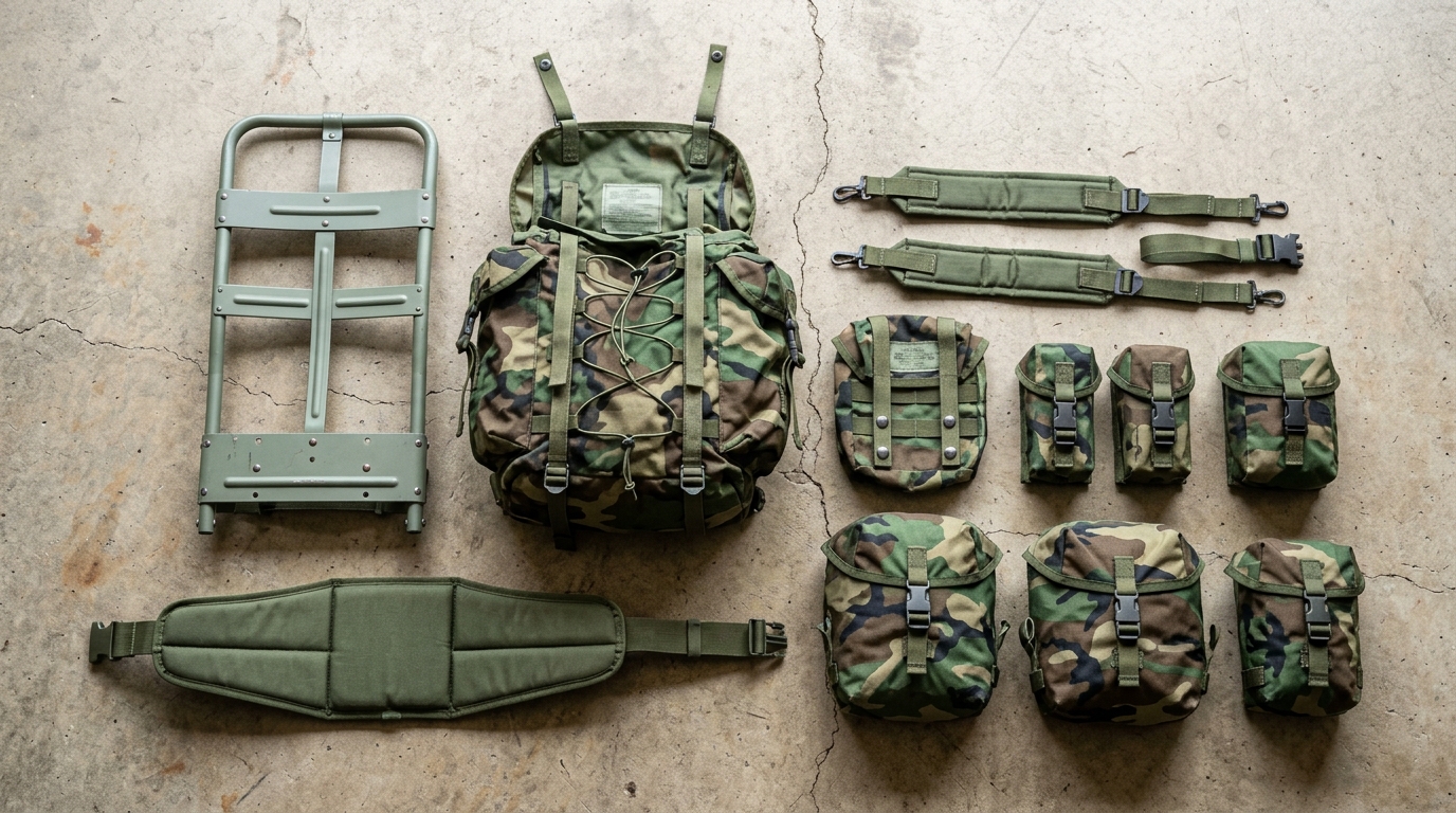 What is an ALICE Pack components breakdown LC-2 frame and pouches