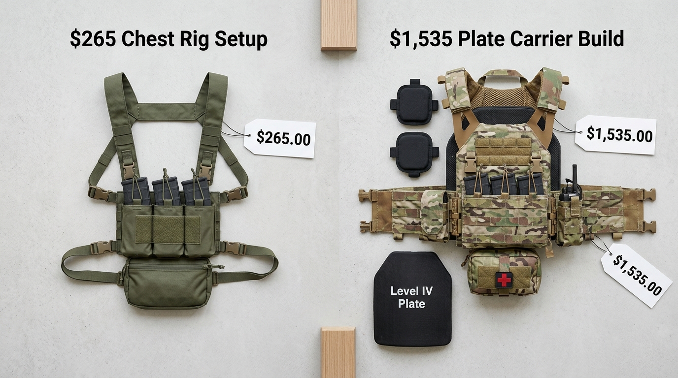 Plate Carrier vs Chest Rig total cost breakdown comparison