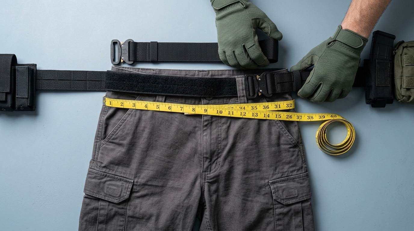 How to size and fit a battle belt at the high hip with proper inner-outer belt measurement