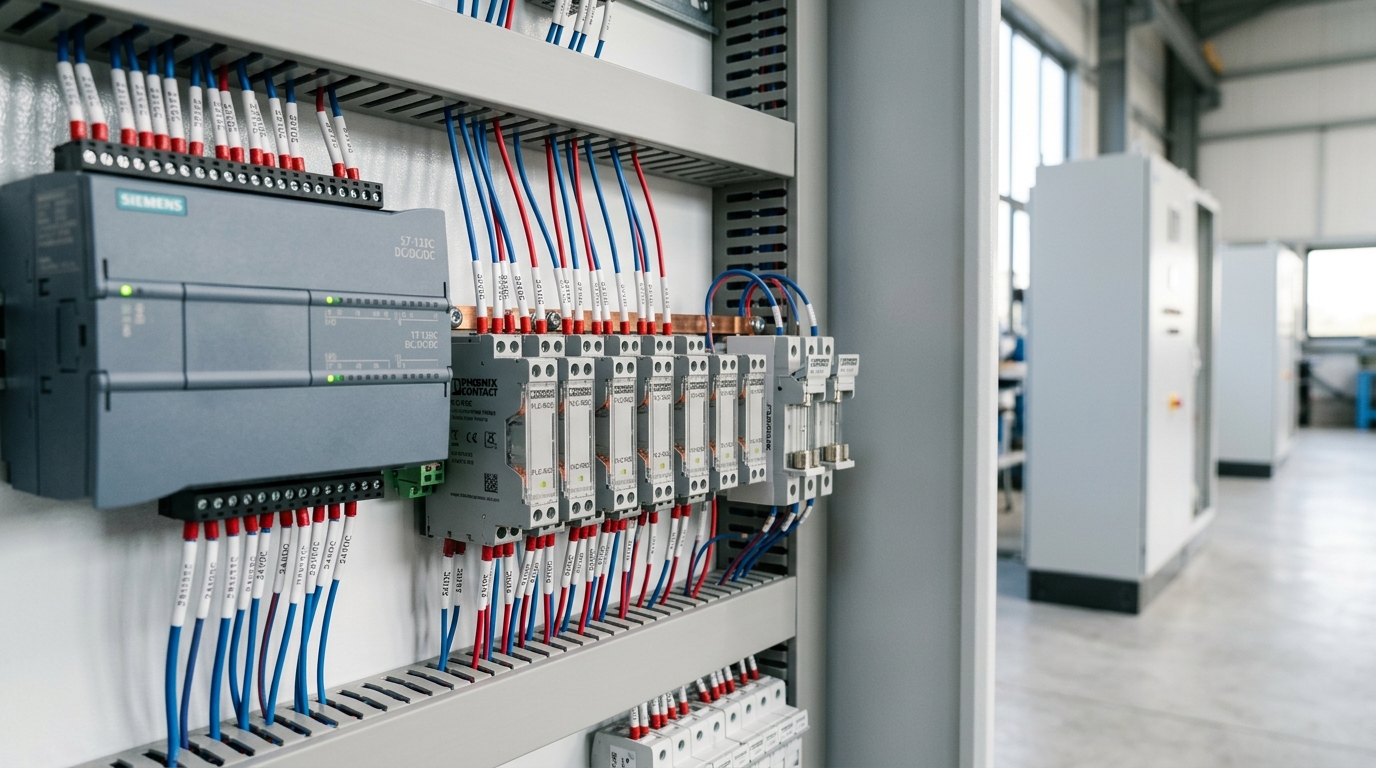 Wiring diagram of relay in PLC control system with NPN output and flyback diode