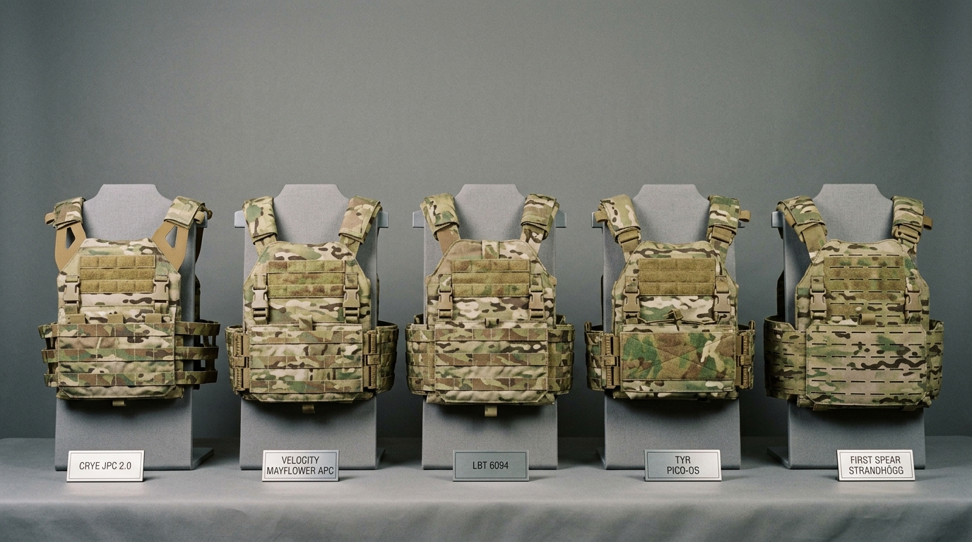 Tier 1 tactical vest manufacturers plate carriers Crye Velocity LBT Tyr First Spear comparison