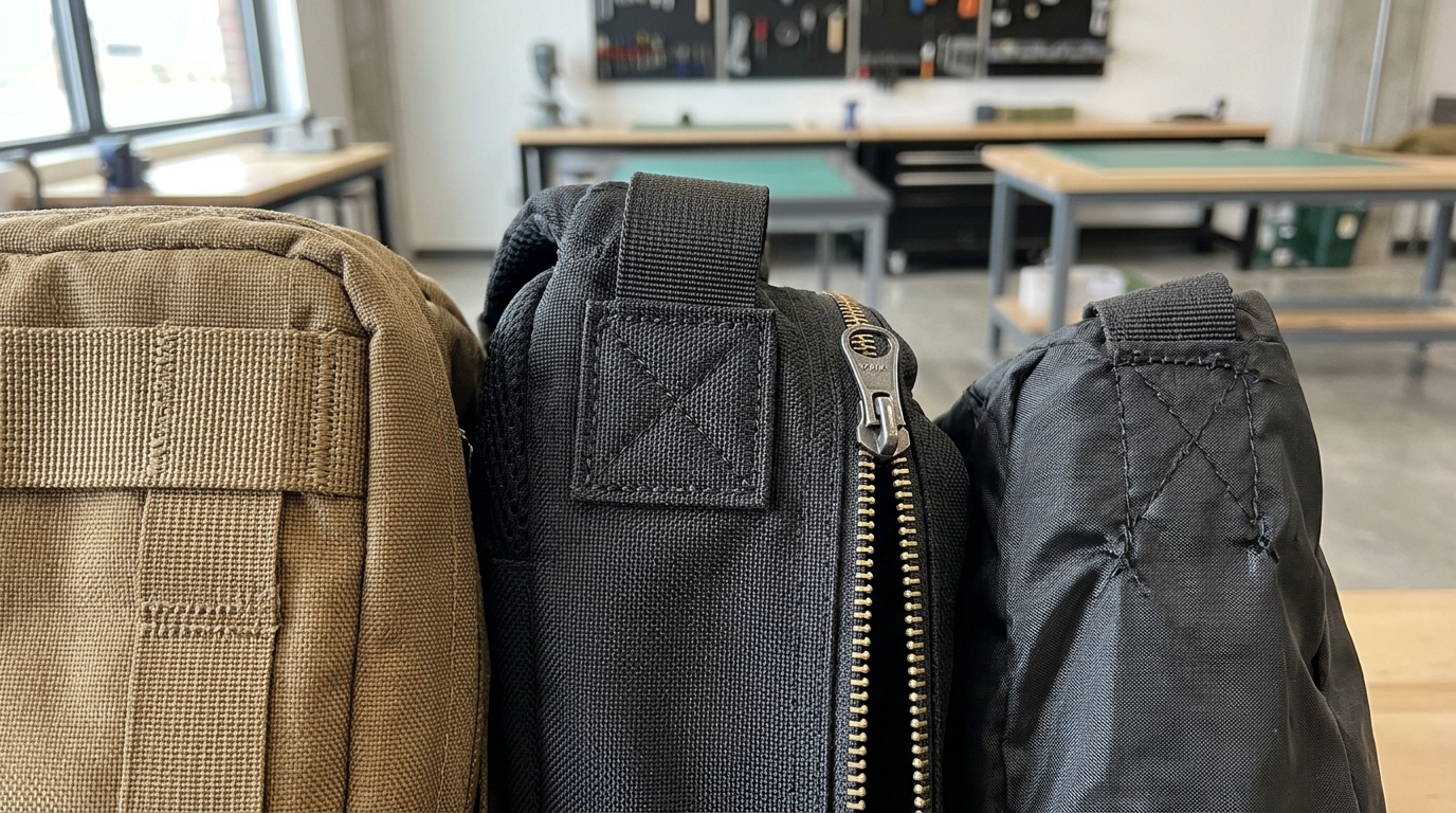 Tactical backpack vs military backpack stitching and zipper comparison