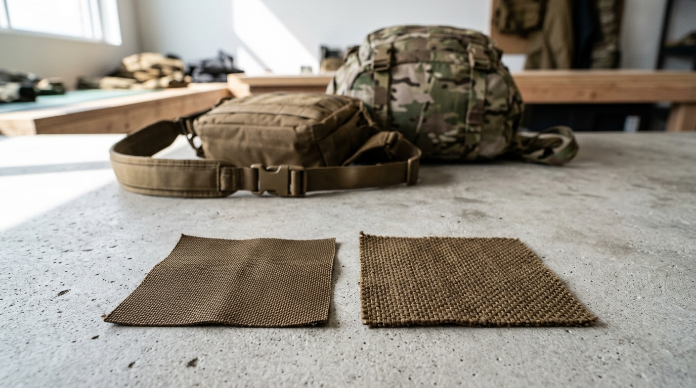 500D vs 1000D nylon for tactical bags comparison swatches