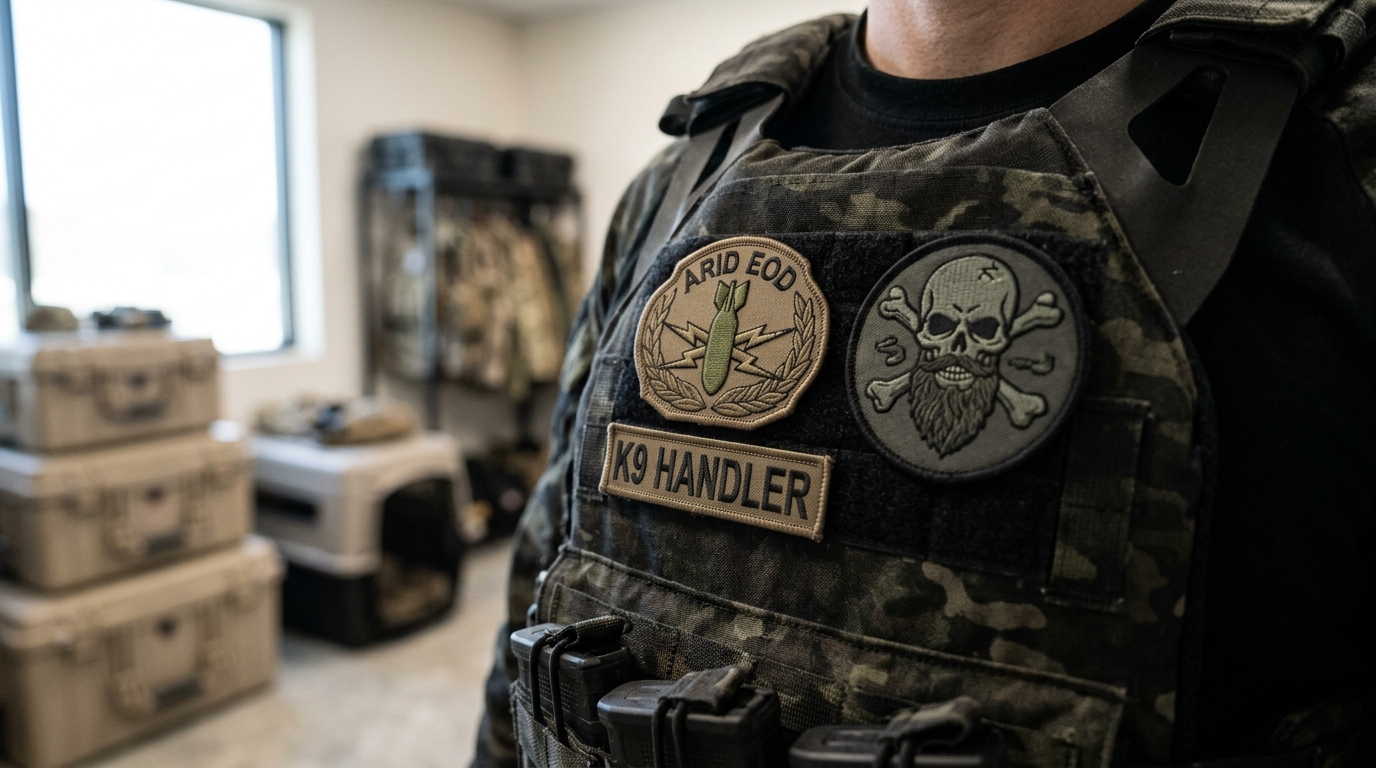 What is a morale patch coded meaning shown across tactical kit