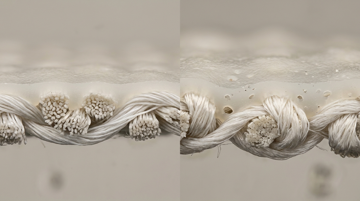 7 Key Differences Between 600D and 900D Oxford Fabric 6 Coating differences between 600D Oxford and 900D Oxford fabrics under microscope