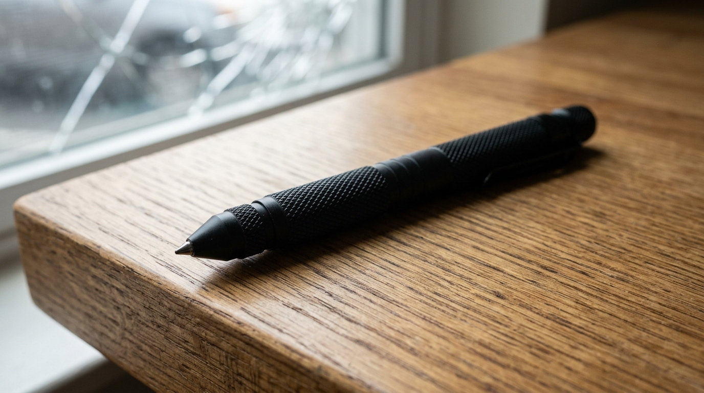 Tactische zaklamp of tactische pen: welke moet je meenemen? Wat is een tactische pen met een matte metalen behuizing, geribbelde grip en een glasbrekerpunt?