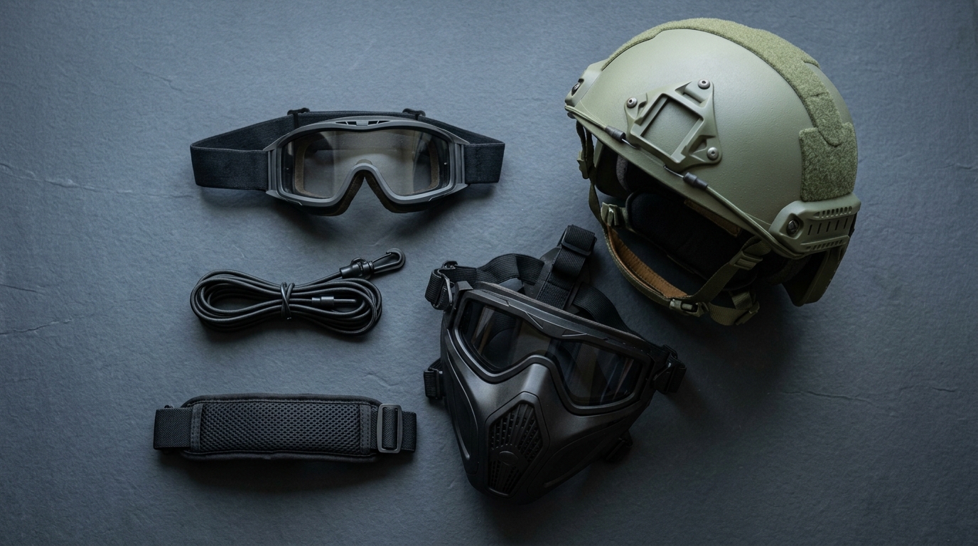 How to Connect an NB Tactical Mask to a Helmet Properly 4 NB Tactical mask helmet compatibility checklist with FAST helmet and mounting parts