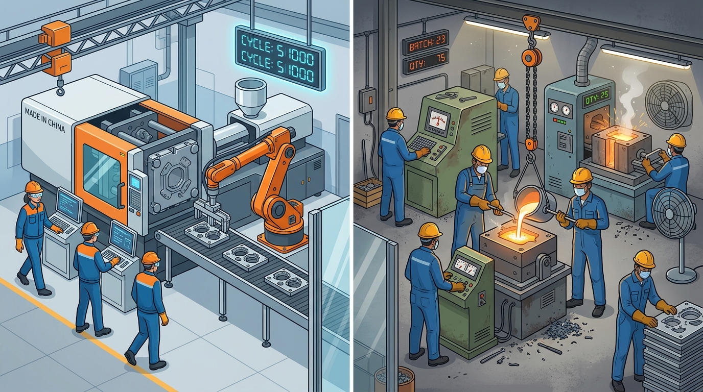 中国vs印度铝铸造人工成本与自动化效率对比