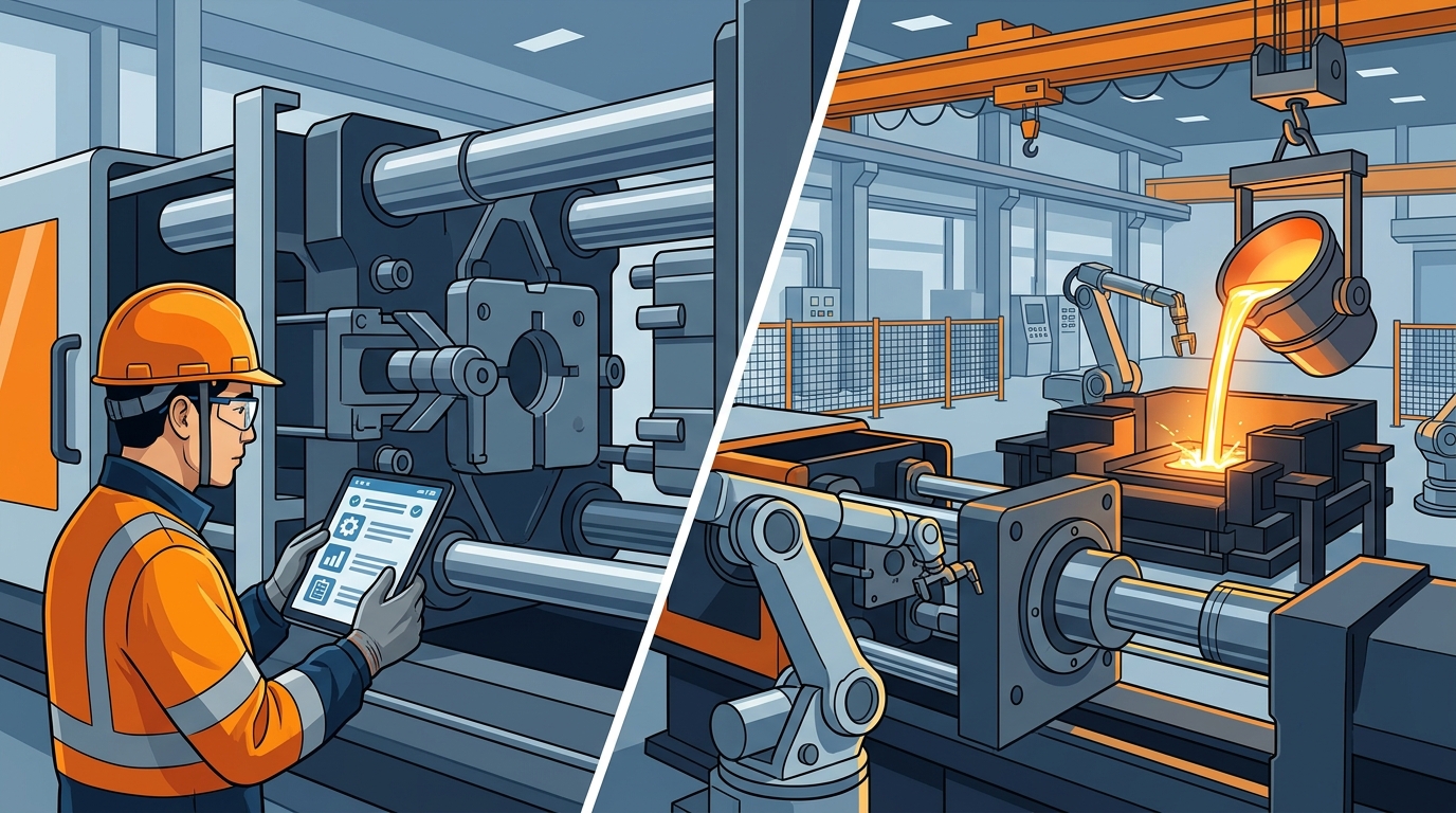 China aluminum foundry audit checklist being executed on HPDC production floor