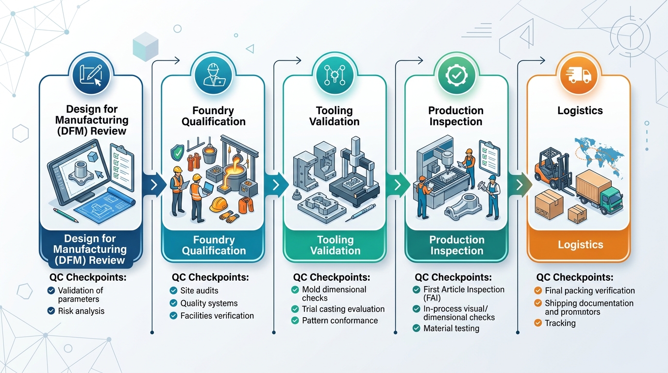 Core services provided by a sourcing agent for aluminum castings China