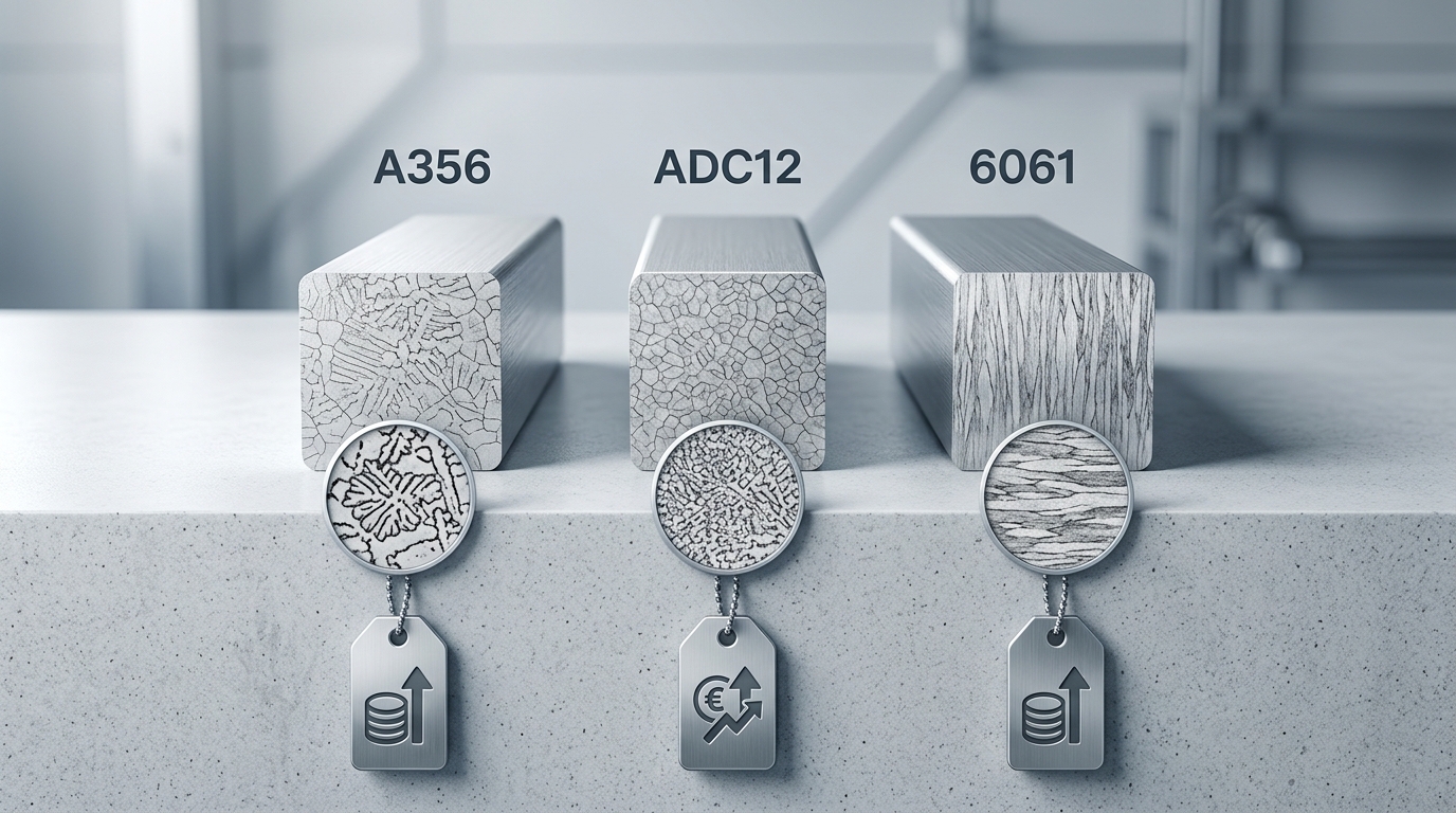 aluminum casting price per kg China 2026 alloy grade comparison A356 ADC12 6061