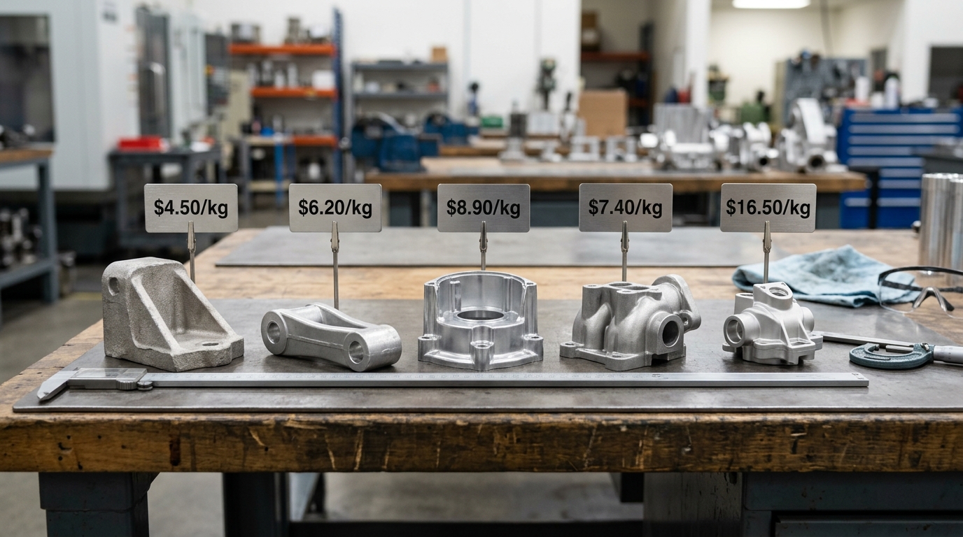aluminum casting price per kg China 2026 comparison across five processes