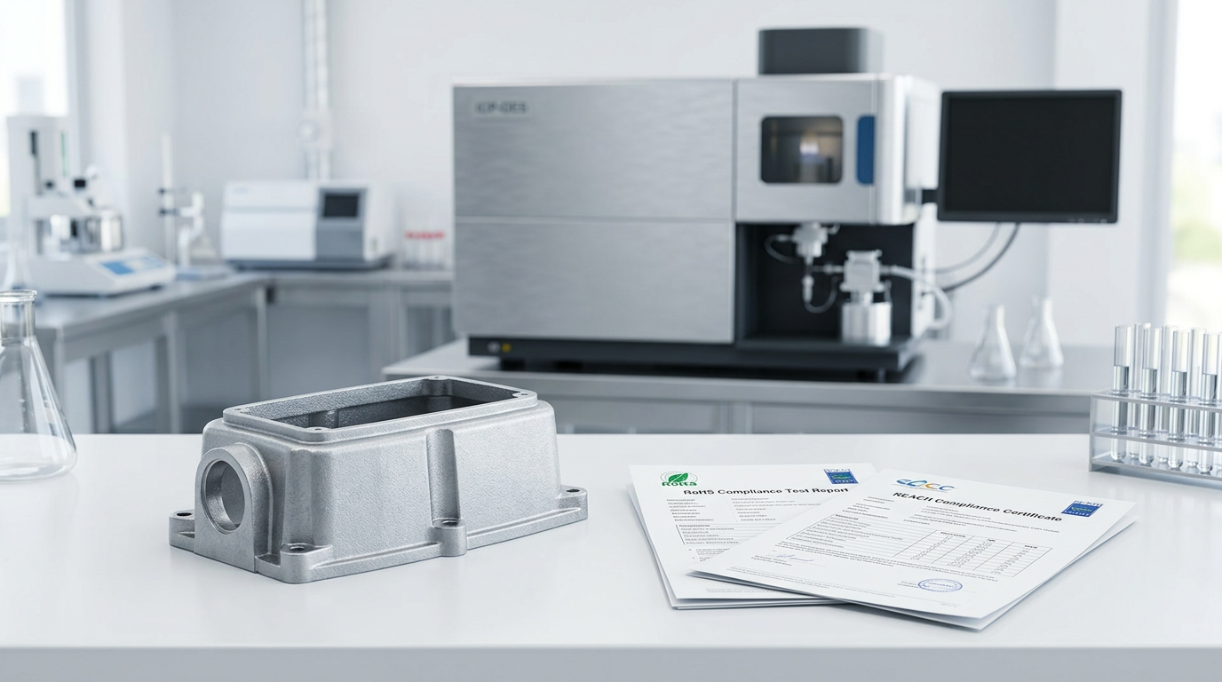 RoHS REACH compliant aluminum casting supplier China laboratory testing documentation