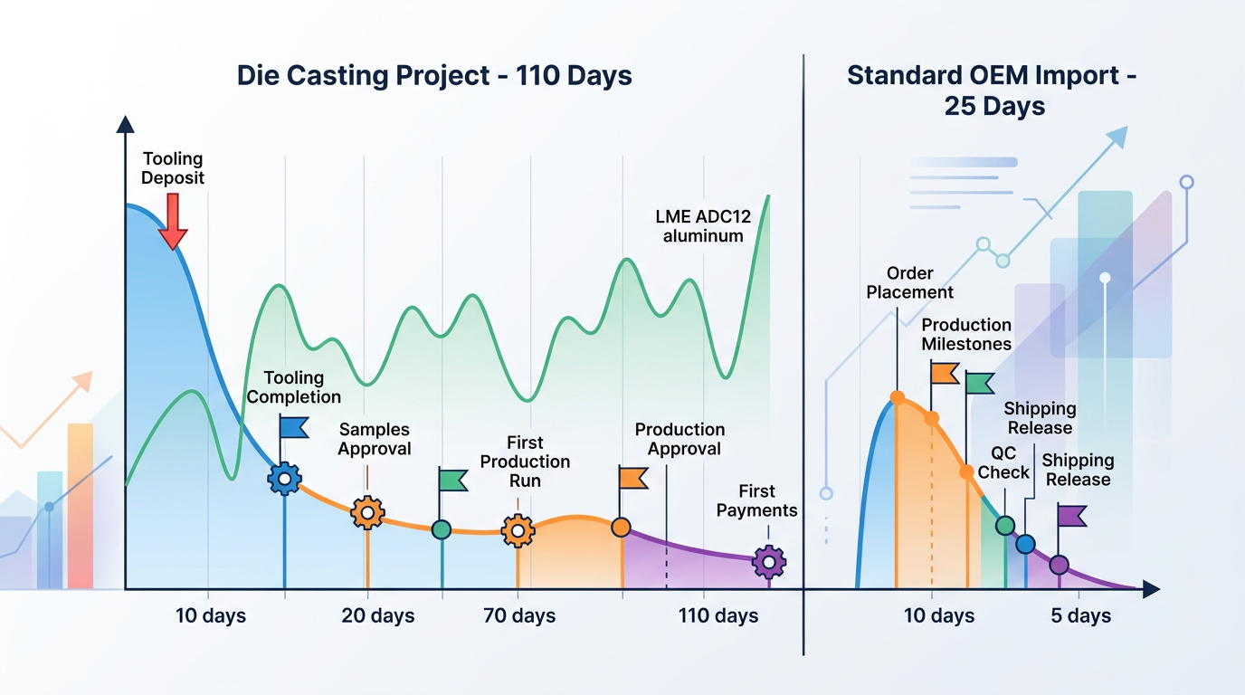 aluminum die casting China supplier payment terms and trade assurance cashflow timeline comparison