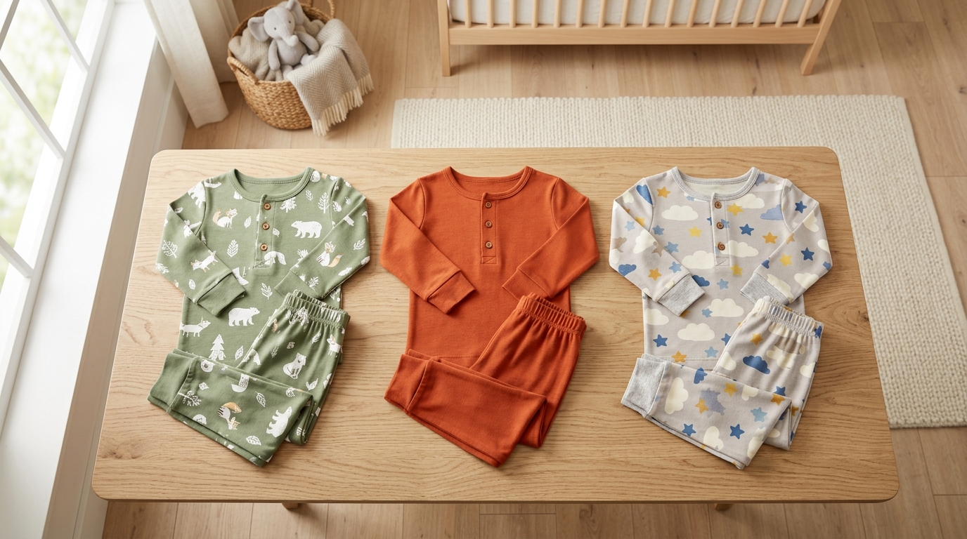 Top-rated bamboo pajamas for toddlers 2026 from various leading brands showing soft fabric and vibrant prints