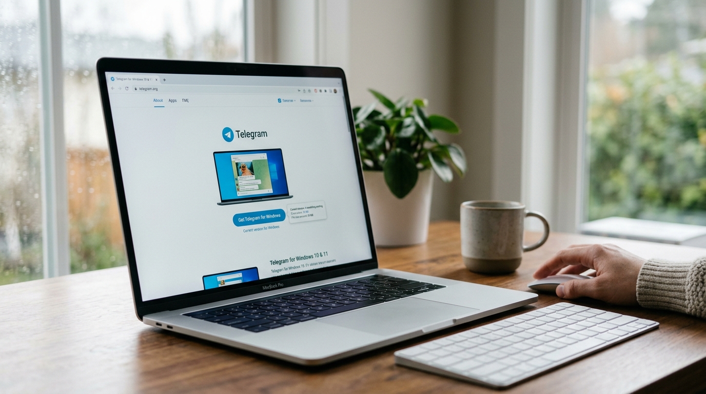 Telegram 桌面版下载 Windows 官方页面截图
