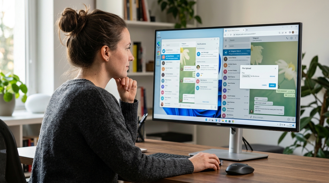 Telegram 桌面版下载 Windows 与 Web 版功能对比截图