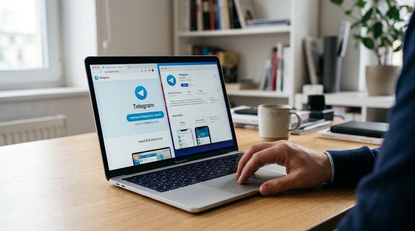 Telegram Mac 版下载安装官方渠道对比截图