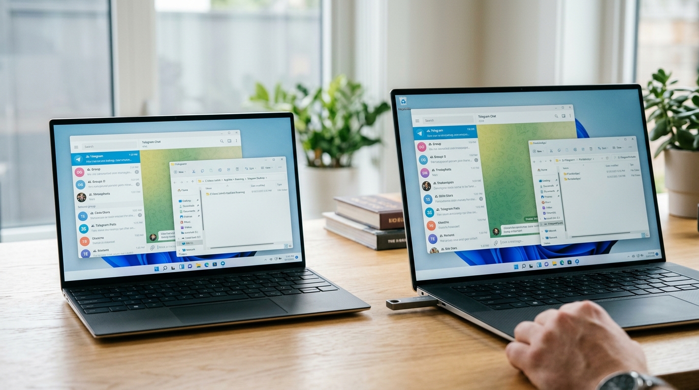 Telegram 桌面版下载 Windows 标准版与便携版对比