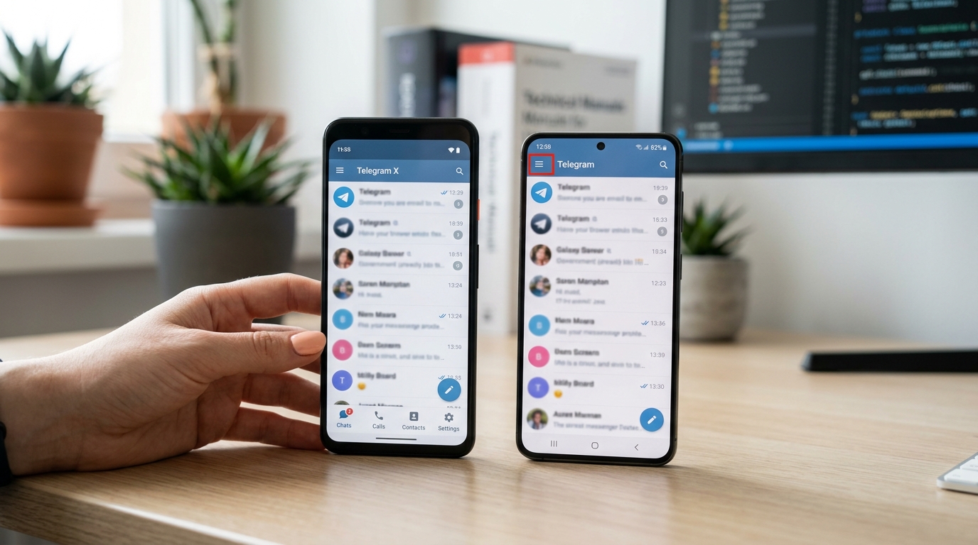 Telegram X 与官方版区别 界面设计对比截图