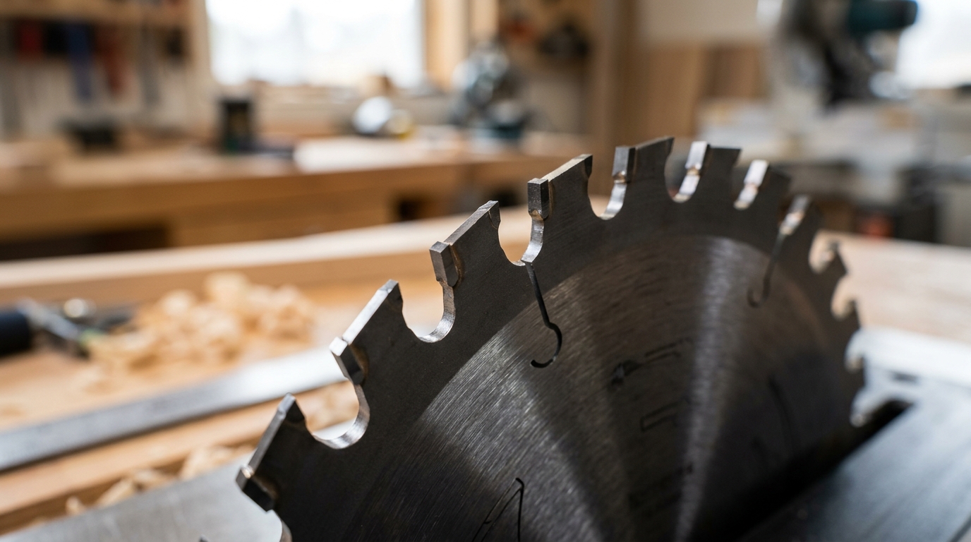 Tungsten carbide tipped saw blade with ATB tooth grind for MDF cutting