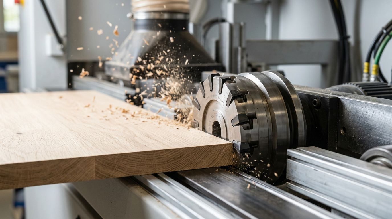 5 Key Factors When Selecting Pre-Milling Cutters for Solid Wood shown on oak edge