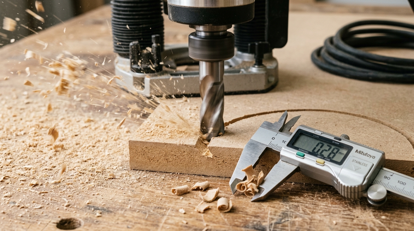 Measuring chip load to reduce tool wear in CNC cutting of MDF