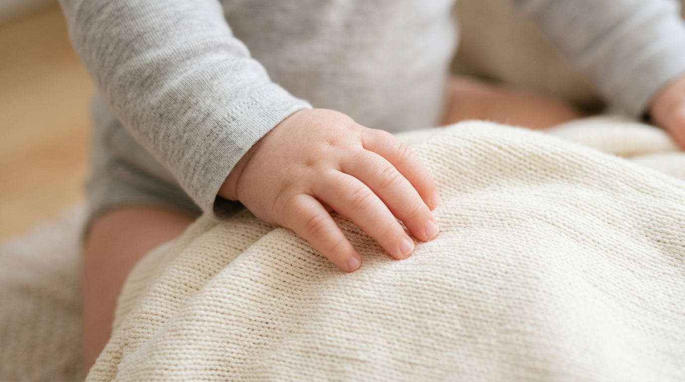 10 Best Baby Knitwear Brands: Soft & Safe (2026) 5 Soft organic cotton baby knitwear fabric texture close-up showing quality fiber