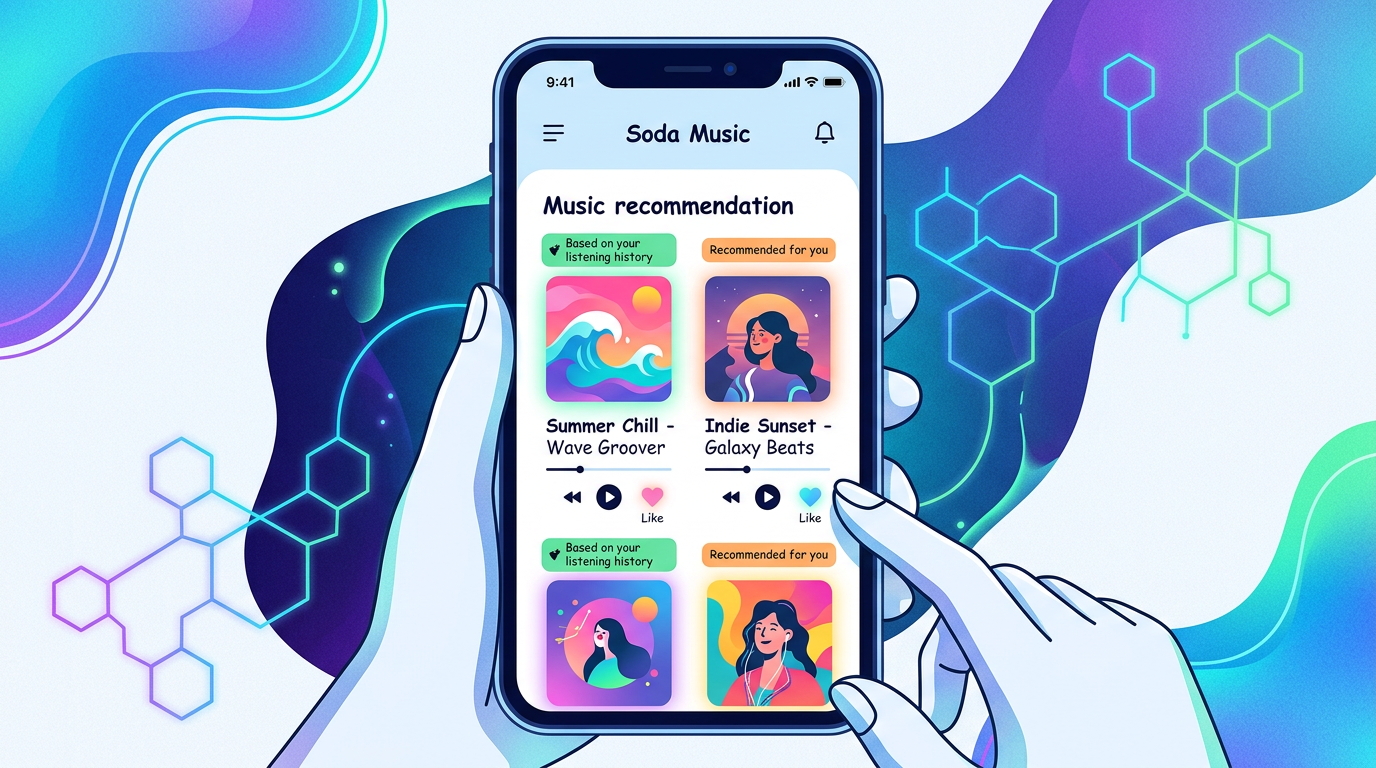 汽水音乐AI个性化推荐算法歌曲推荐页面展示