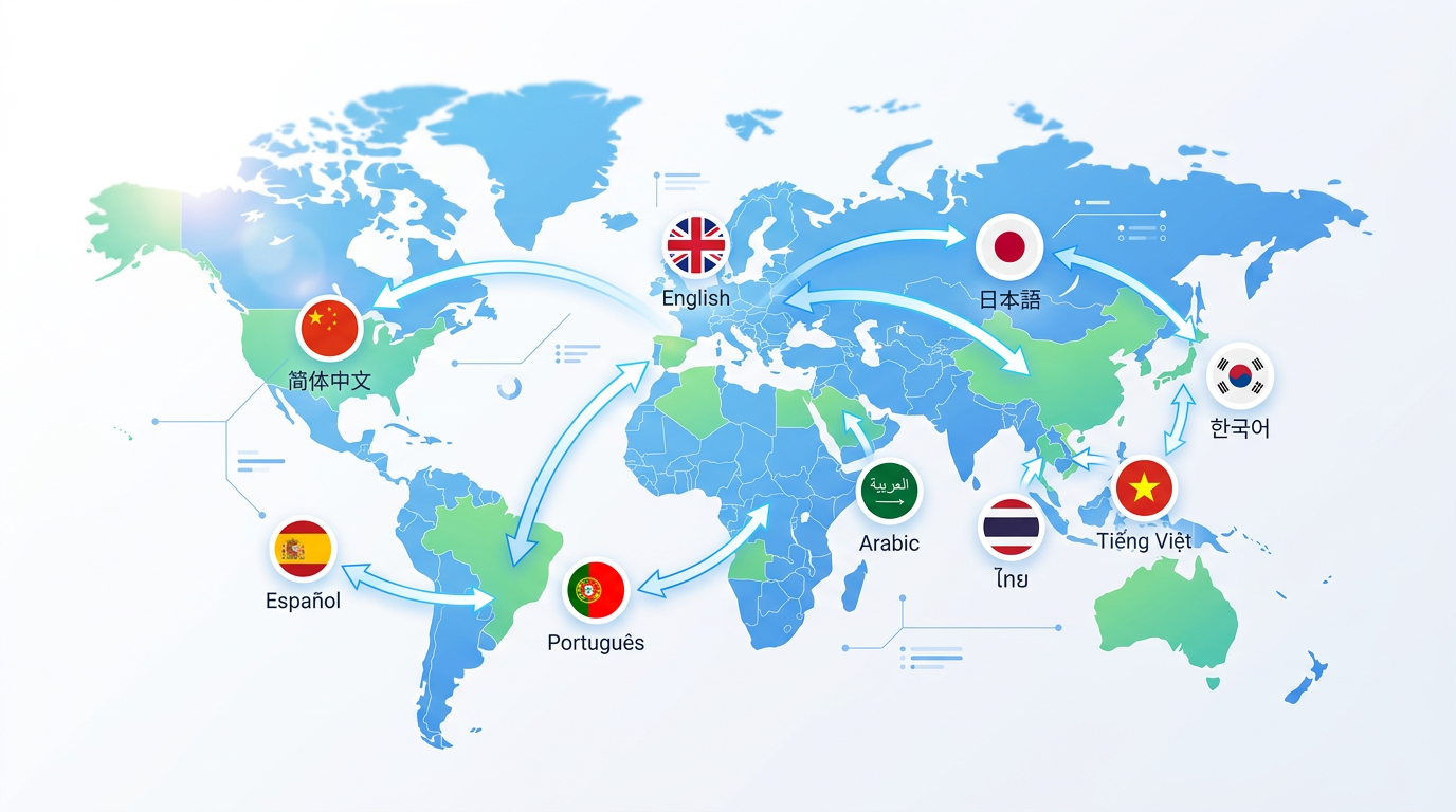 hello world翻译器支持语言种类全球覆盖地图