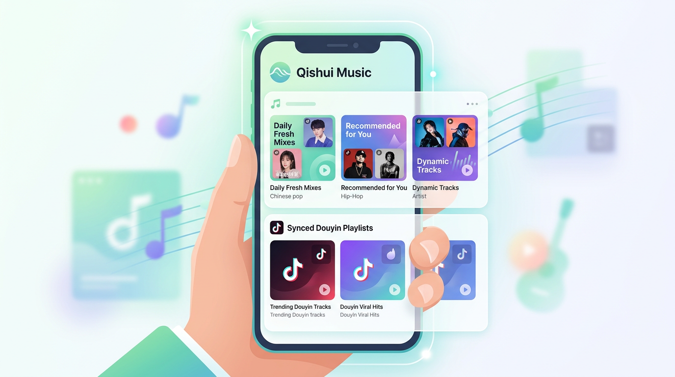 汽水音乐下载后首页界面展示抖音同步歌单