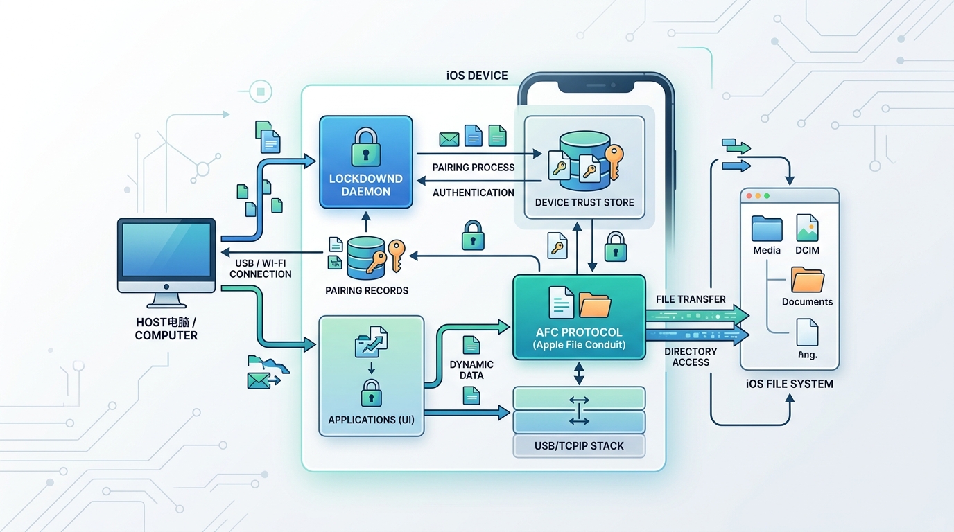爱思助手底层技术架构与iOS通信协议解析图