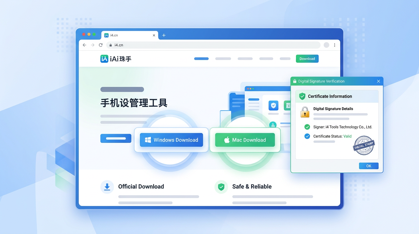 爱思助手官网下载电脑版Windows与Mac安装界面对比