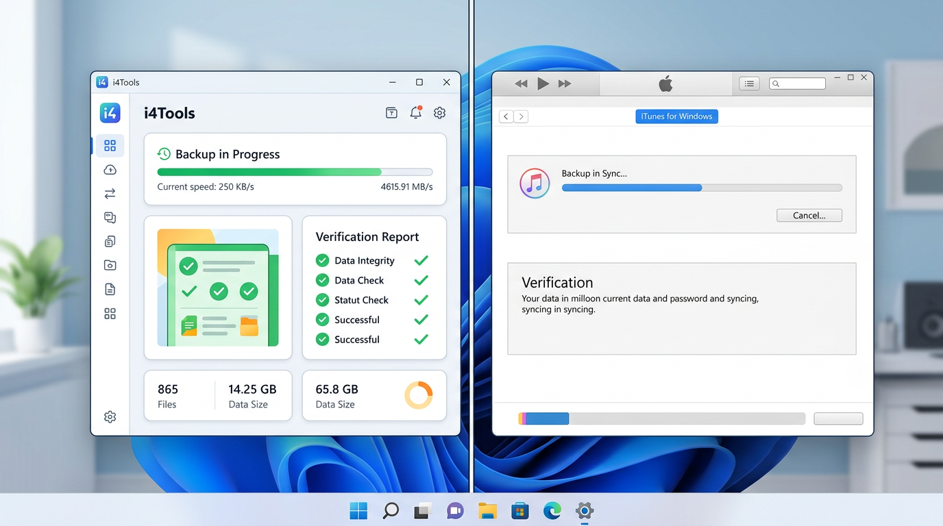 爱思助手与iTunes界面功能对比截图
