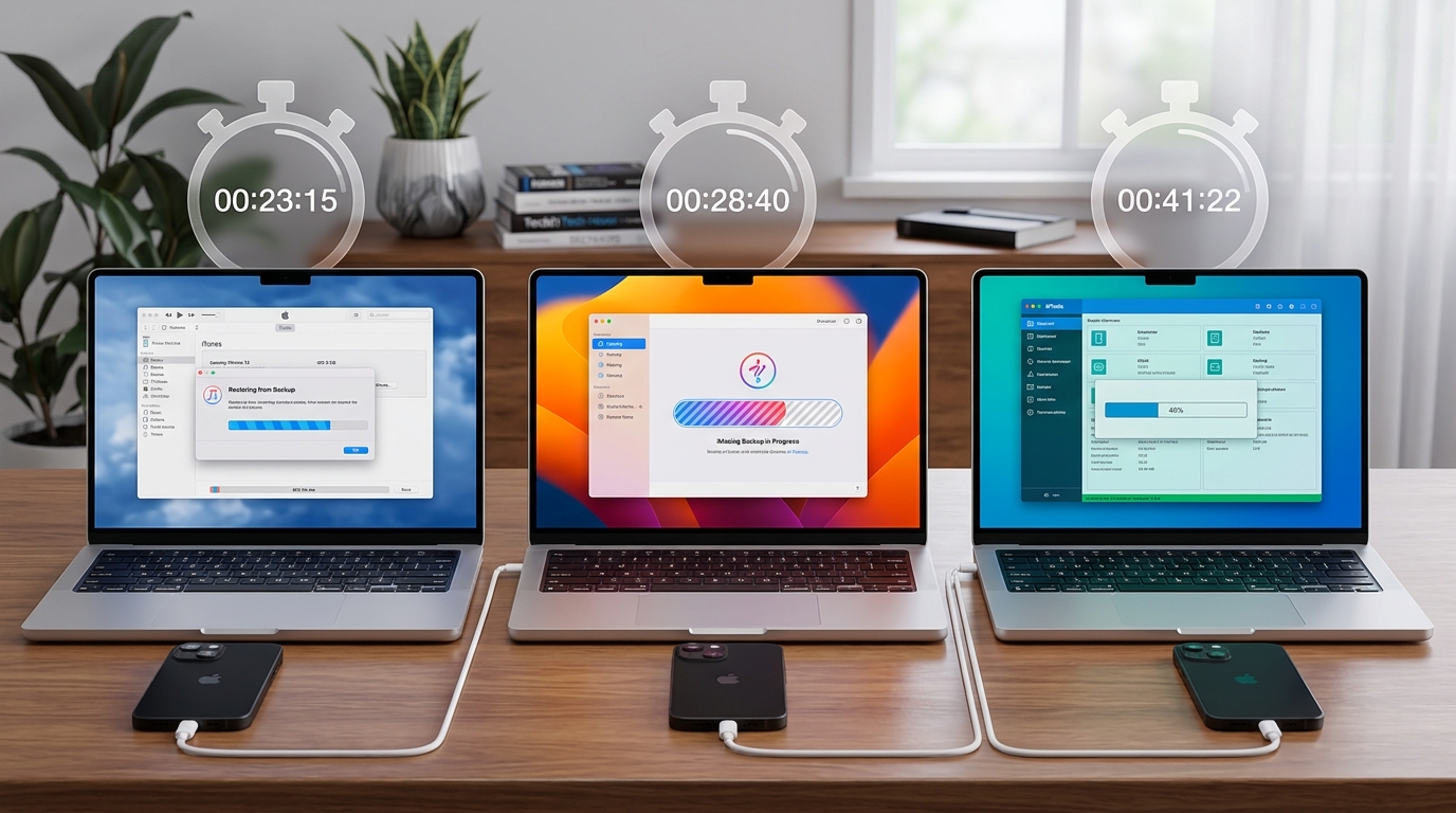 爱思助手 iMazing iTunes 备份速度与体积实测对比
