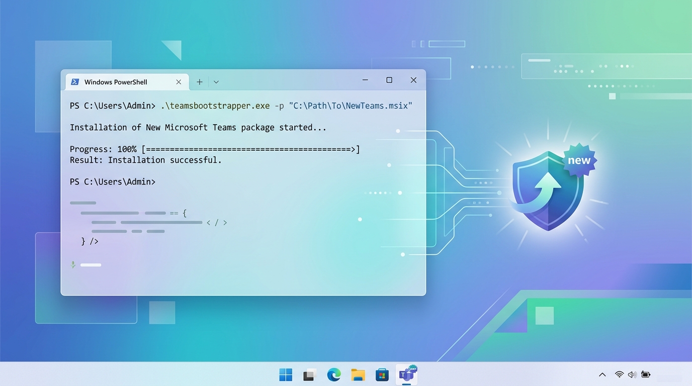 teams电脑版Windows MSIX静默安装命令行界面