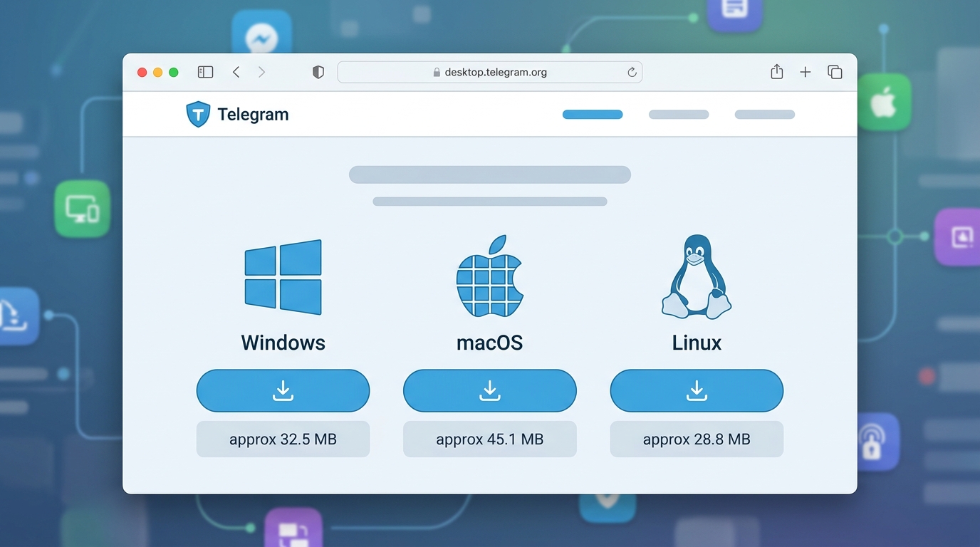 telegram电脑版官方下载页面三系统安装包截图