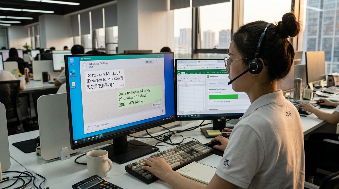 hello word 翻译器跨境电商 WhatsApp 客服实战案例响应时长对比