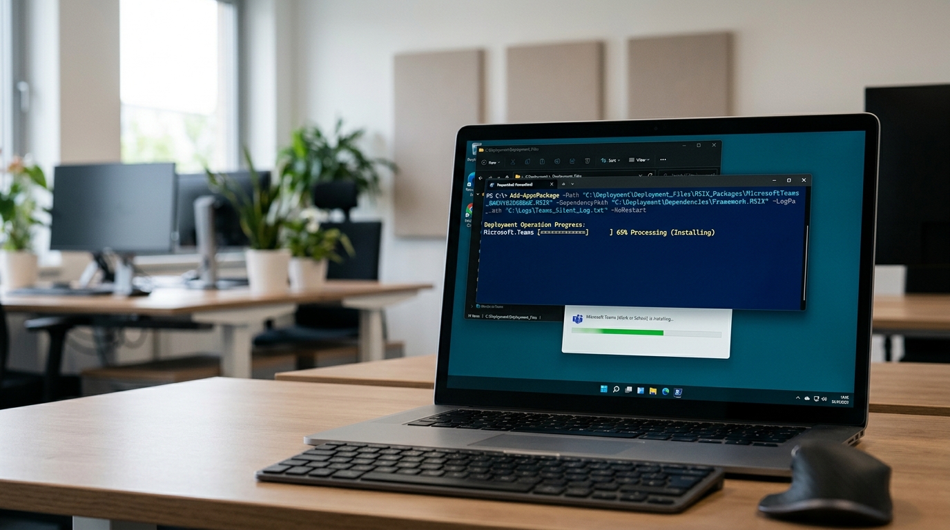 teams电脑版静默安装 MSIX 批量部署命令