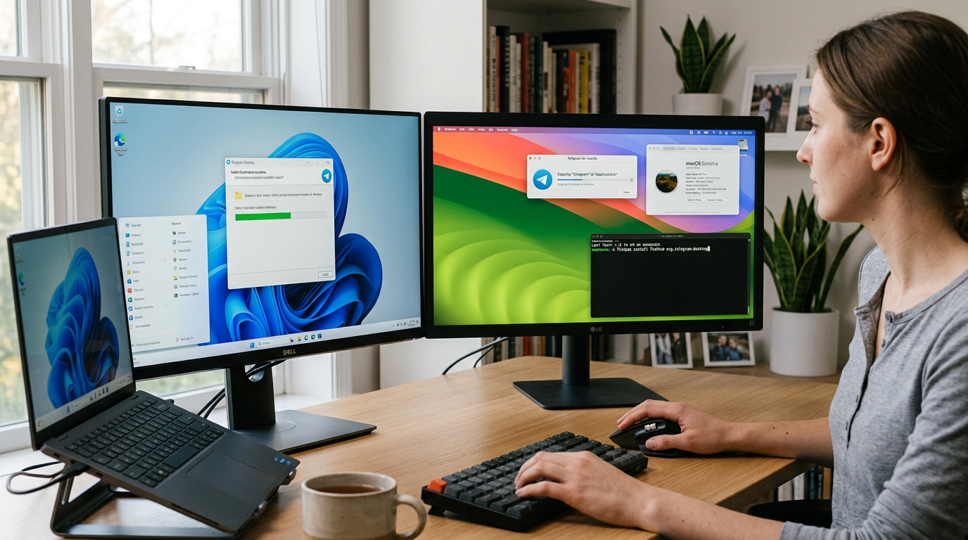 Telegram下载桌面版在Windows Mac Linux三大平台的安装步骤对比