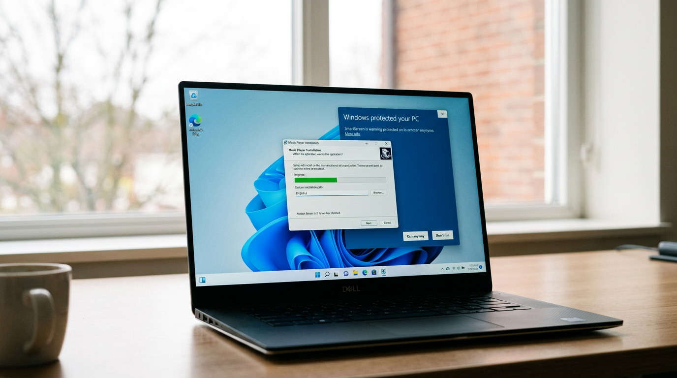 汽水音乐电脑版 Windows 11 安装路径与 SmartScreen 设置