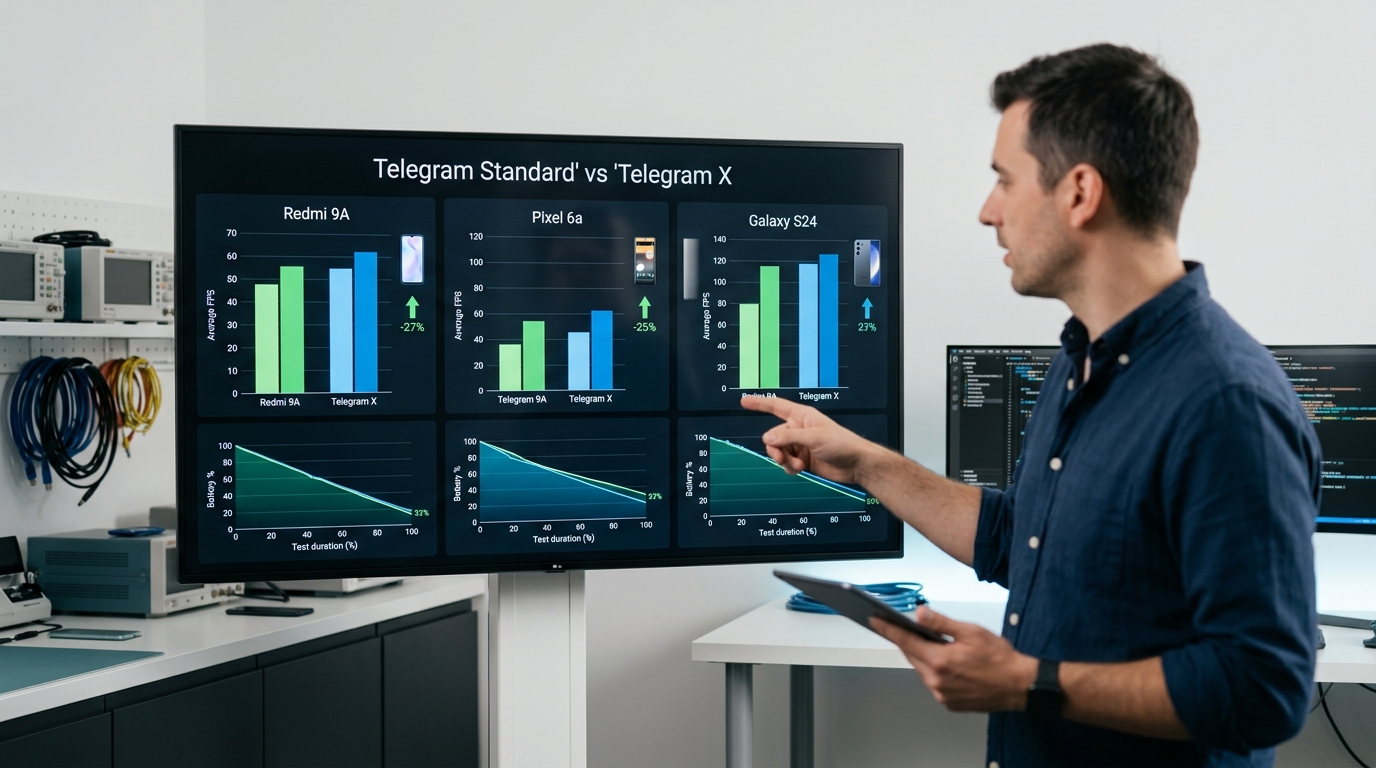 Telegram下载版本性能跑分对比 三档安卓机型实测