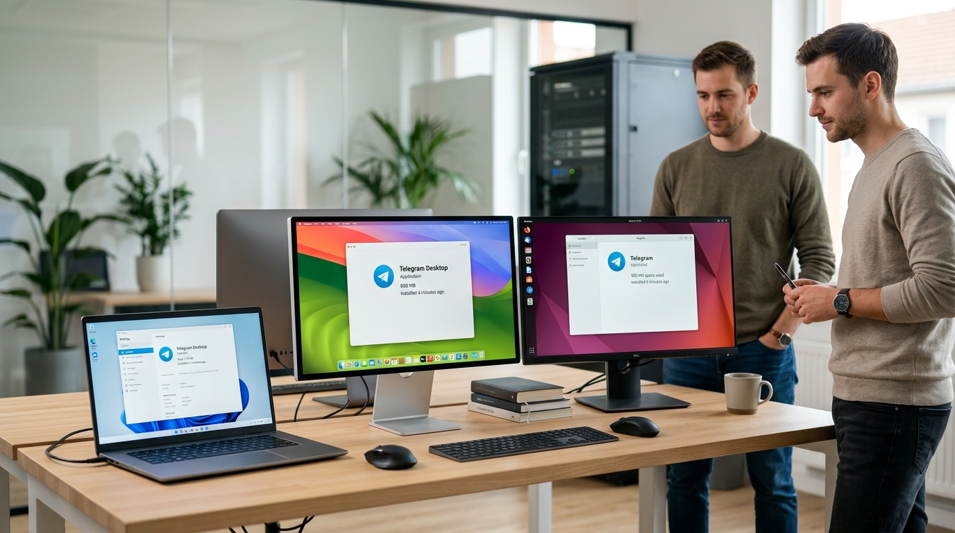 telegram电脑版Windows Mac Linux安装步骤对比