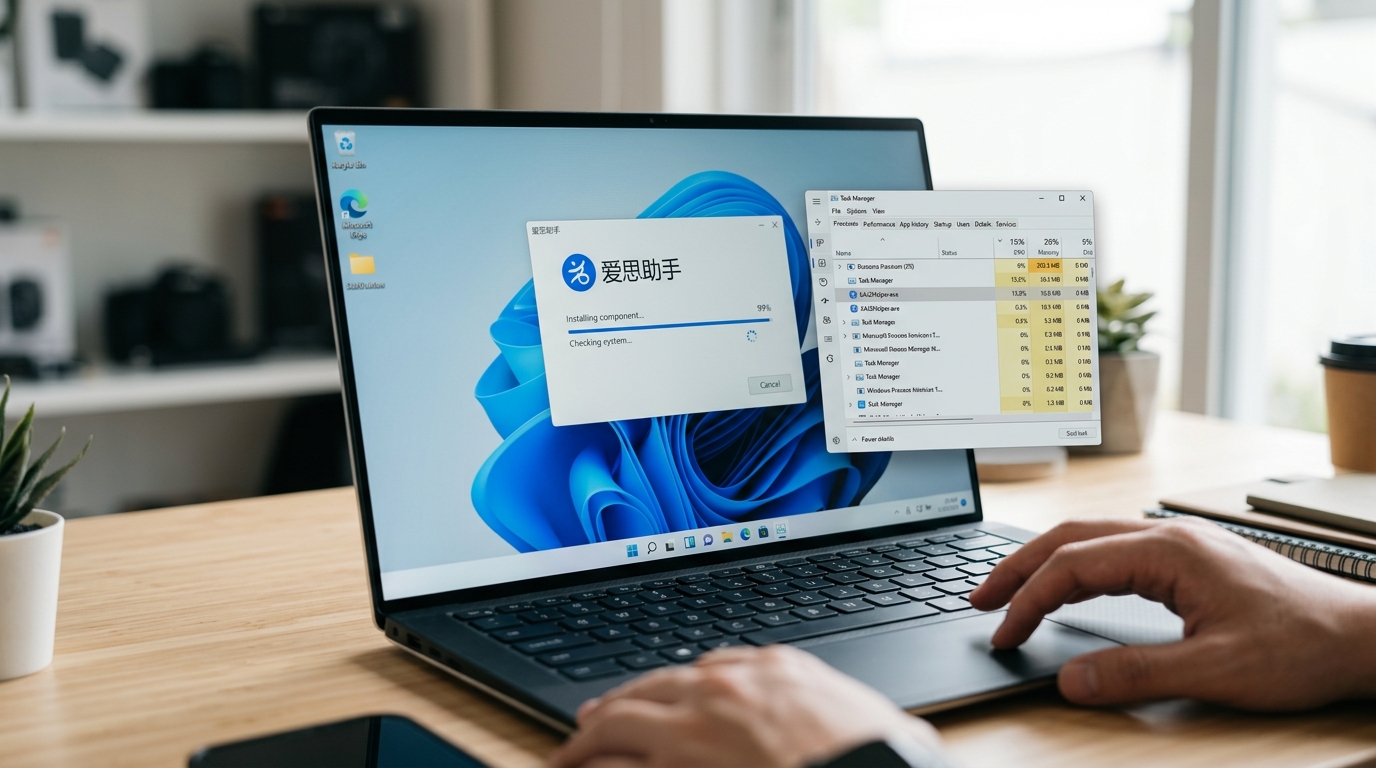 爱思助手电脑版 Windows 安装卡 99% 故障排查截图