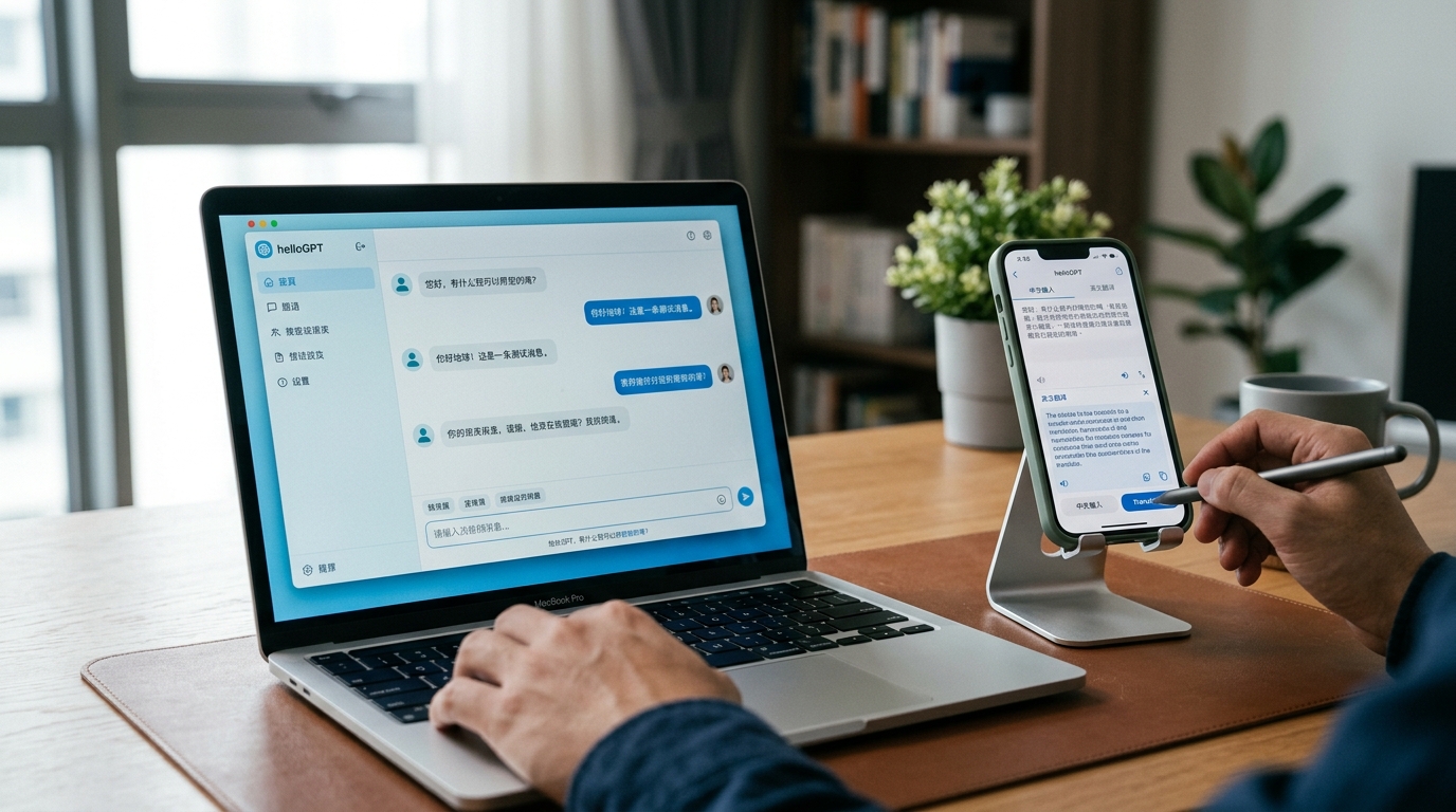 helloGPT 官网版与翻译 App 双产品线对比