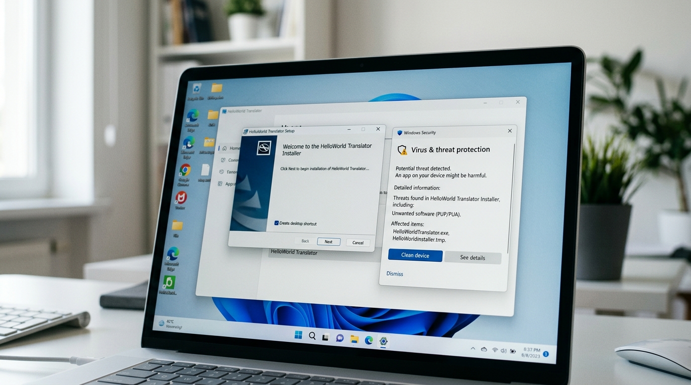 hello word 翻译器电脑版 Windows 安装报错解决步骤