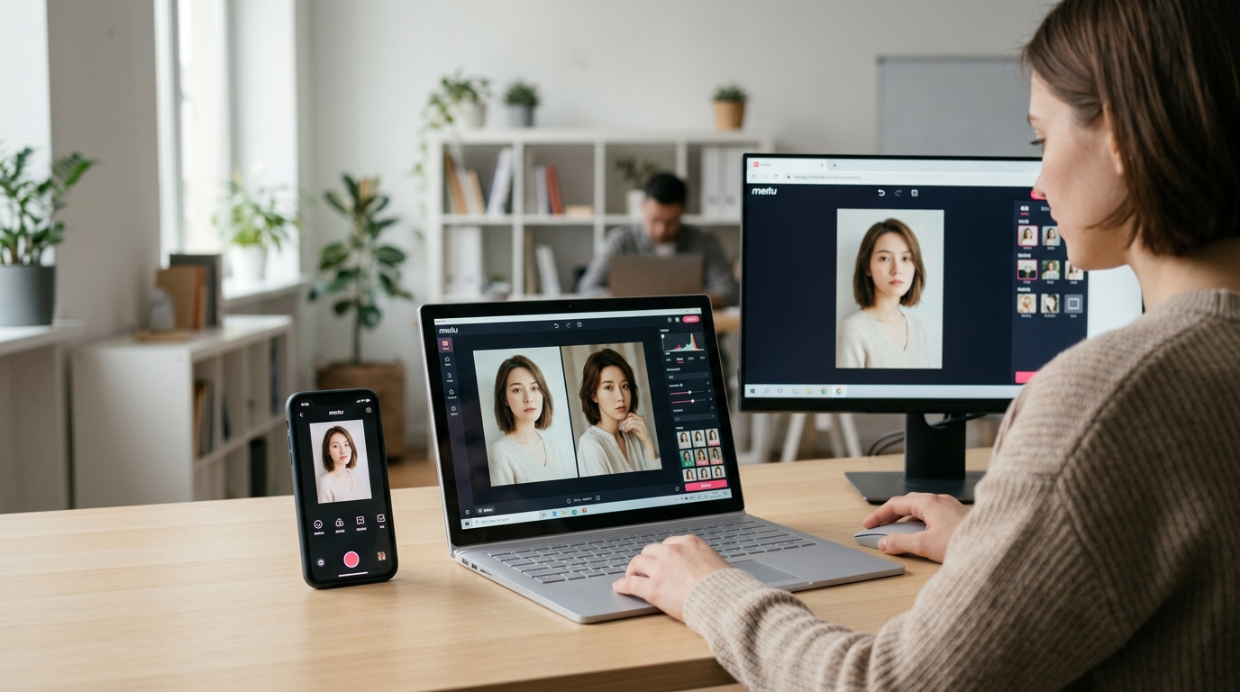 美图秀秀手机App、桌面版、网页版三端功能对比